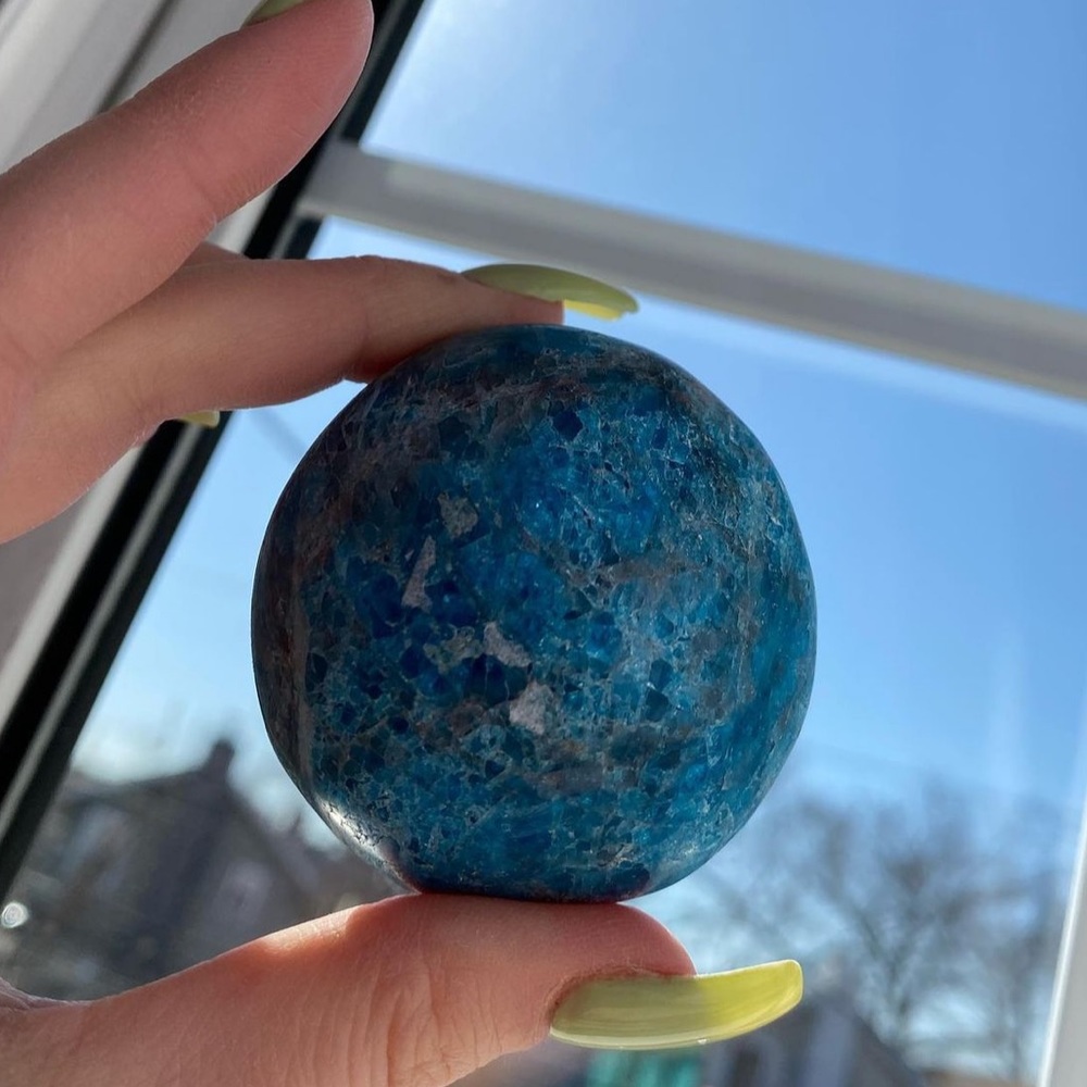 NEW High Quality Blue Apatite Crystal.